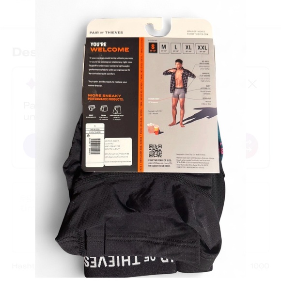 2 Pack of Mens Pair of Thieves SuperFit Boxer Brief Underwear Green/Black Sz S - Picture 2 of 2